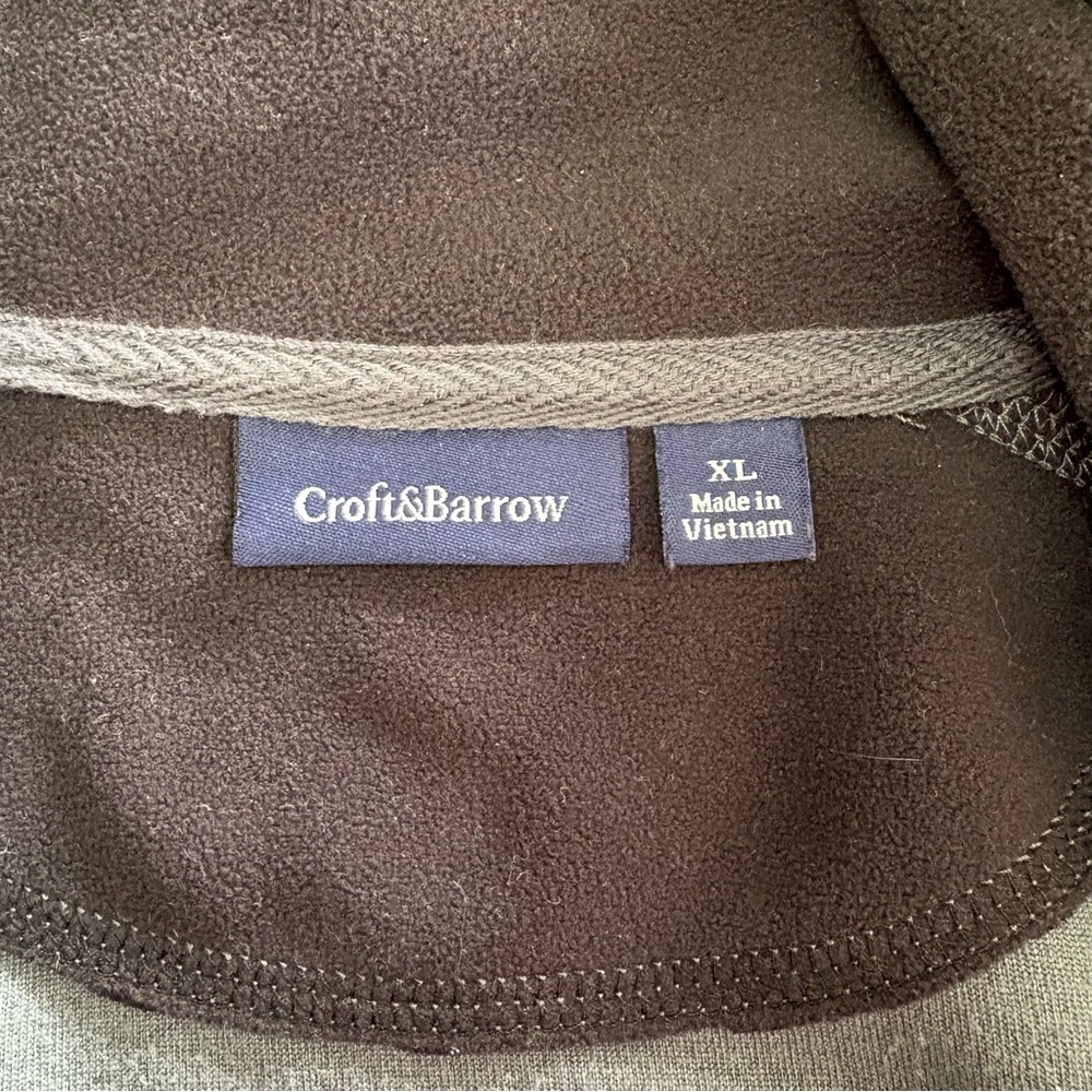 Croft & Barrow Full Zip Fleece Jacket Classic Mens XL Pockets - Picture 5 of 11